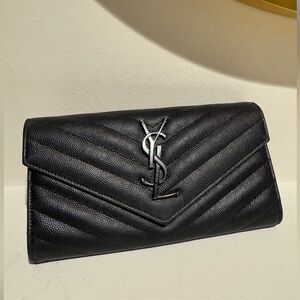 Gently Used YSL Caviar Leather Wallet